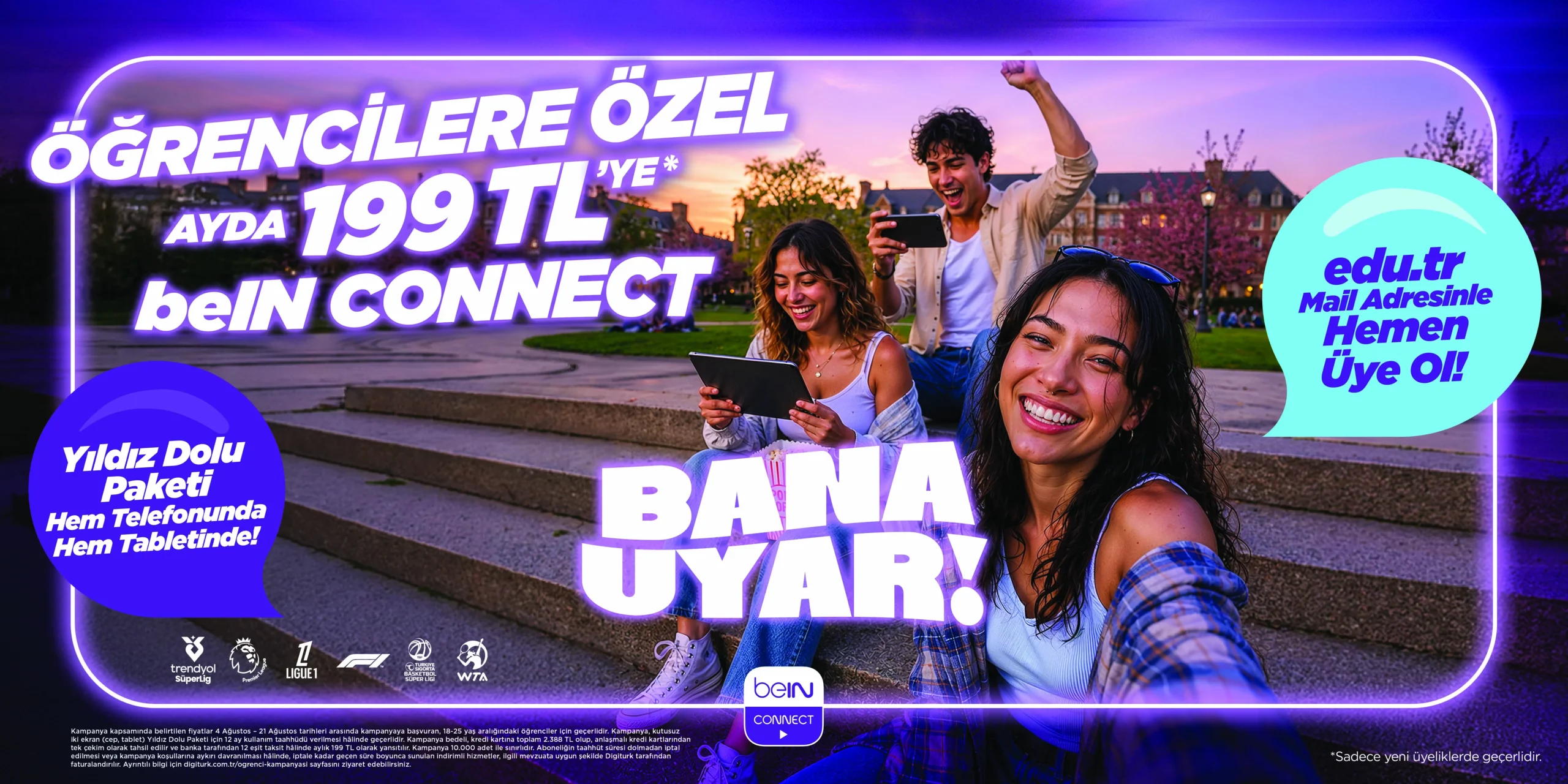 Öğrencilere özel ayda 199 TL beIN Connect Yıldız Dolu Paketi