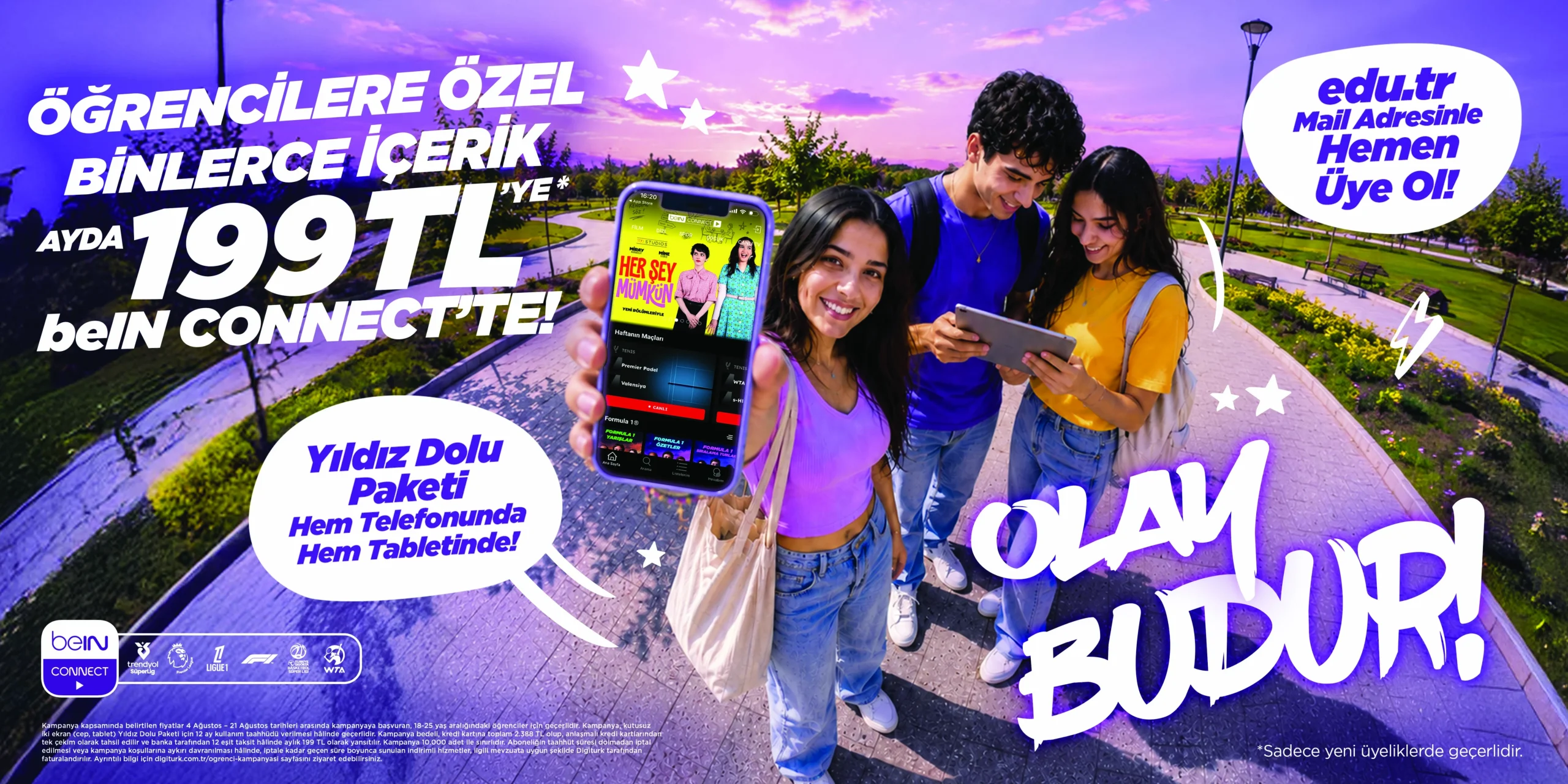 Öğrencilere özel binlerce içerik ayda 199 TL beIN Connect